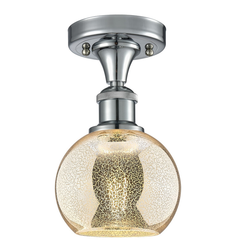 Innovations - 516-1C-PC-G128-6 - One Light Semi-Flush Mount - Ballston - Polished Chrome
