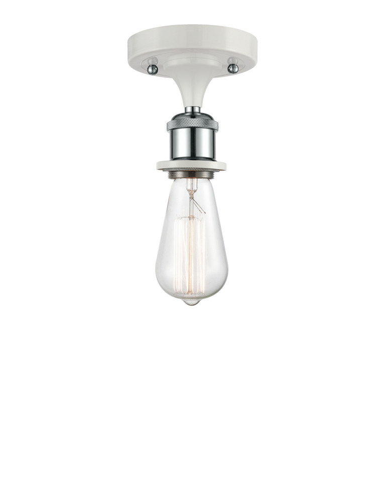 Innovations - 516-1C-WPC - One Light Semi-Flush Mount - Ballston - White Polished Chrome