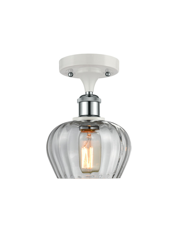 Innovations - 516-1C-WPC-G92 - One Light Semi-Flush Mount - Ballston - White Polished Chrome
