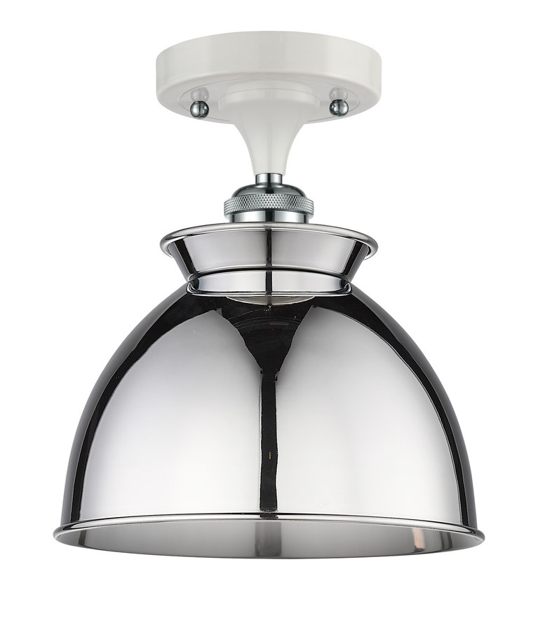 Innovations - 516-1C-WPC-M14-PC - One Light Semi-Flush Mount - Ballston - White Polished Chrome