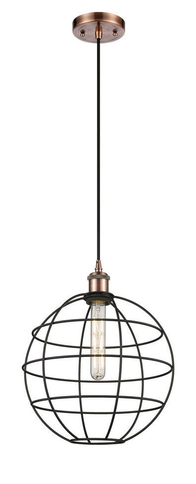 Innovations - 516-1P-AC-CE-12-BK - LED Pendant - Ballston - Antique Copper