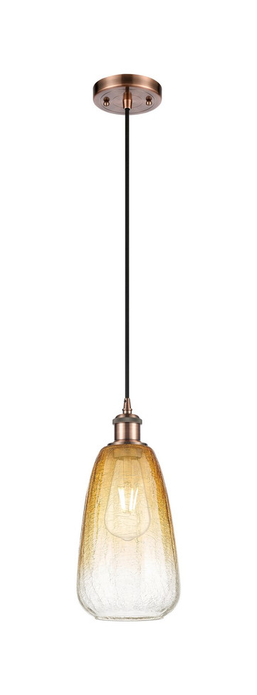 Innovations - 516-1P-AC-G480-6AM - One Light Mini Pendant - Ballston - Antique Copper