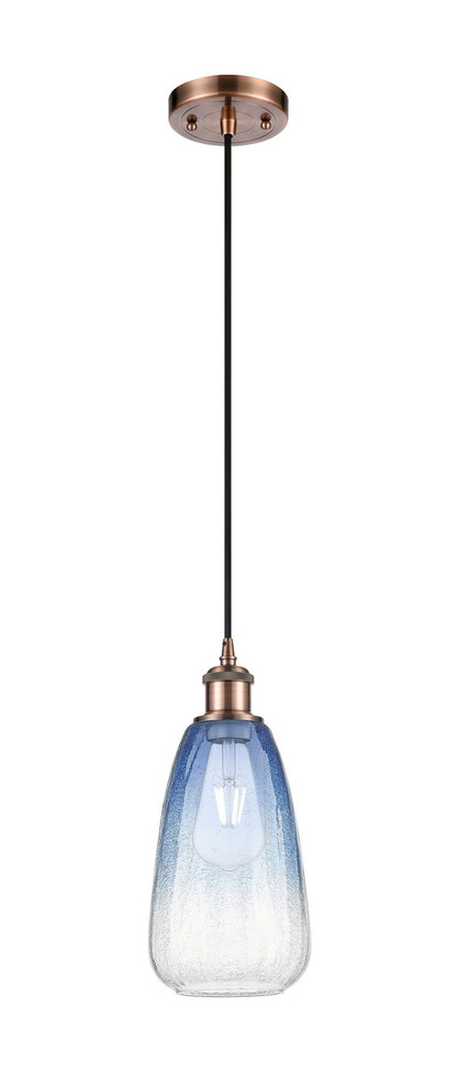 Innovations - 516-1P-AC-G480-6SB - One Light Mini Pendant - Ballston - Antique Copper
