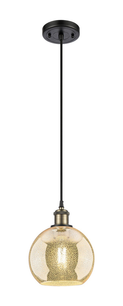 Innovations - 516-1P-BAB-G128-8 - One Light Mini Pendant - Ballston - Black Antique Brass