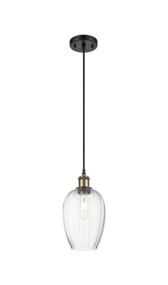 Innovations - 516-1P-BAB-G480-6OP - One Light Mini Pendant - Ballston - Black Antique Brass