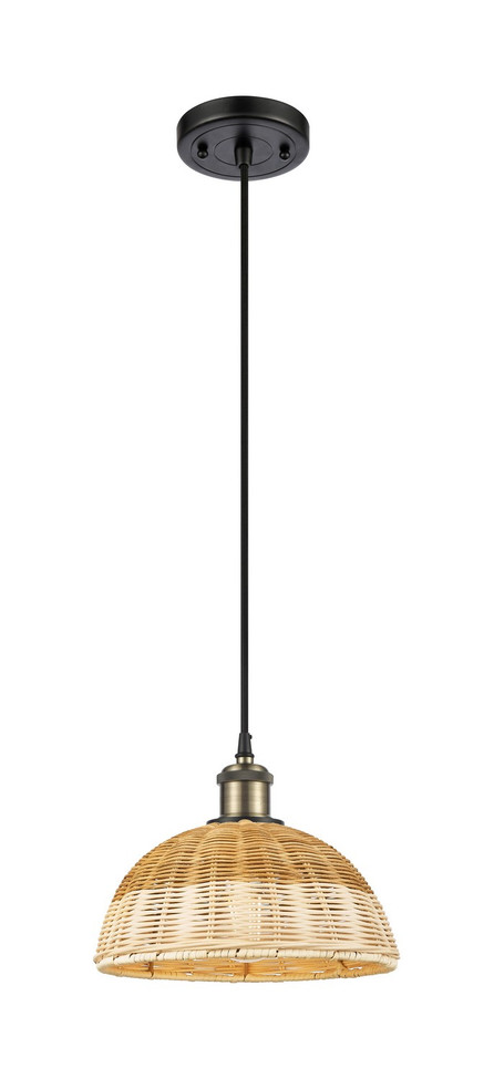 Innovations - 516-1P-BAB-NBD2-9-NAT - One Light Mini Pendant - Ballston - Black Antique Brass