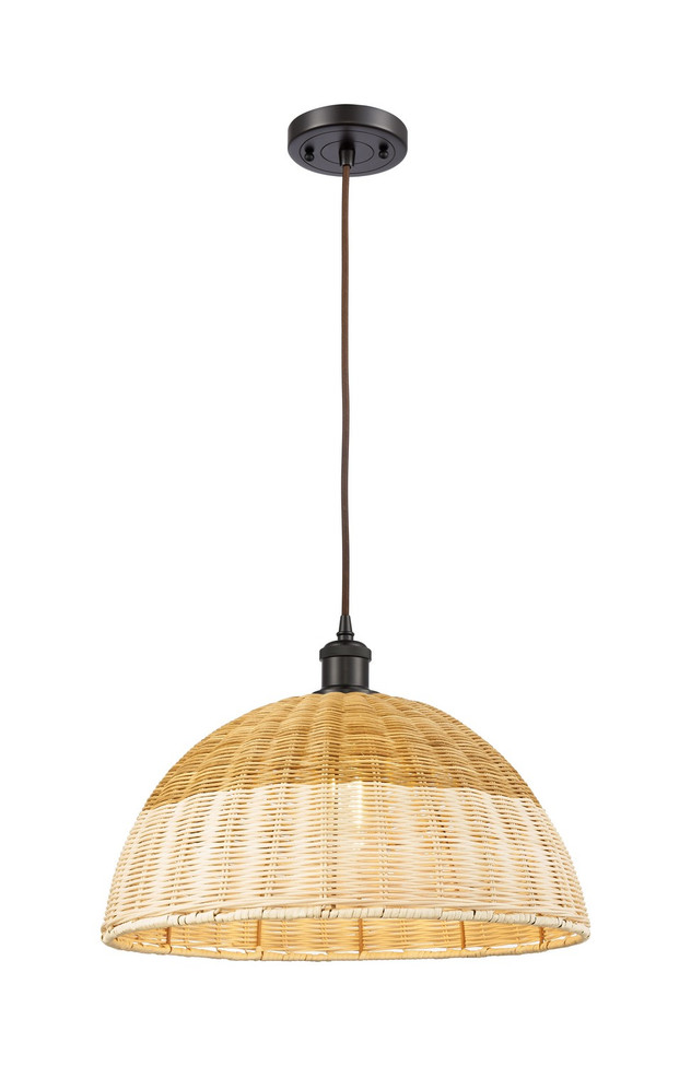 Innovations - 516-1P-OB-NBD2-16-NAT - One Light Mini Pendant - Ballston - Oil Rubbed Bronze