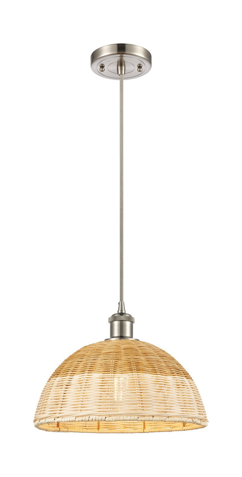 Innovations - 516-1P-SN-NBD2-12-NAT - One Light Mini Pendant - Ballston - Brushed Satin Nickel