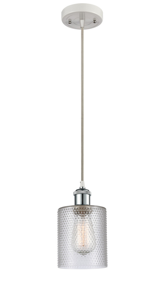 Innovations - 516-1P-WPC-G112-LED - LED Mini Pendant - Ballston - White Polished Chrome