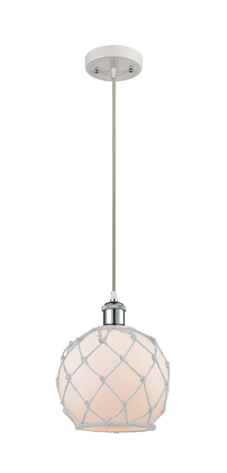 Innovations - 516-1P-WPC-G121-8RW-LED - LED Mini Pendant - Ballston - White Polished Chrome