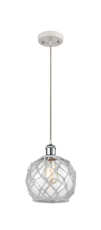 Innovations - 516-1P-WPC-G122-8RW - One Light Mini Pendant - Ballston - White Polished Chrome