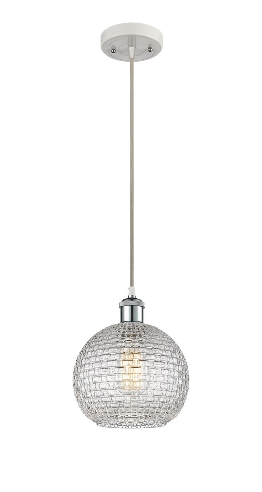 Innovations - 516-1P-WPC-G122C-8CL - One Light Mini Pendant - Ballston - White Polished Chrome