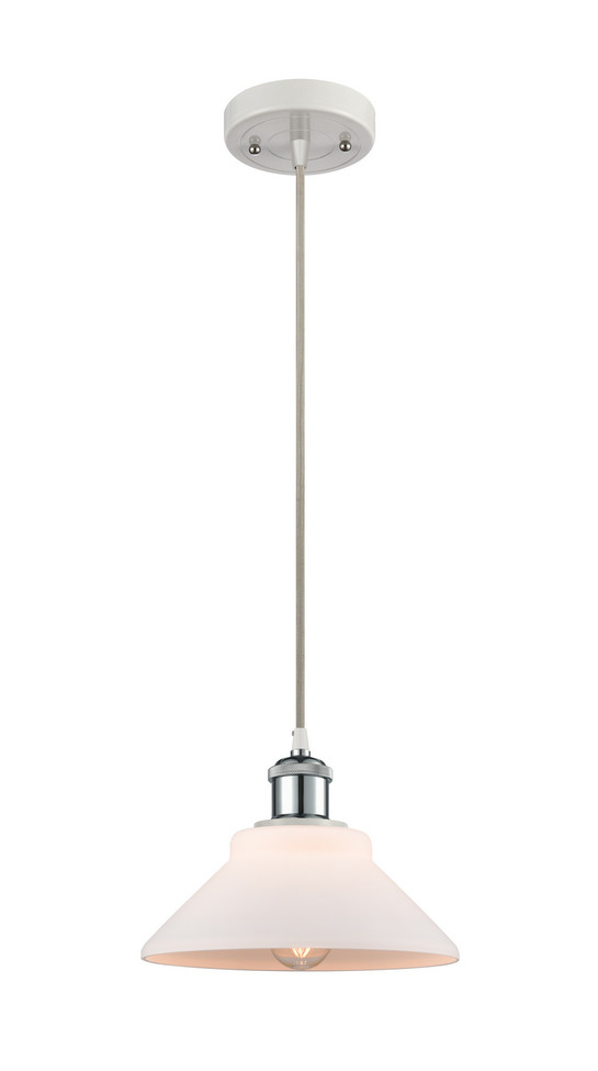 Innovations - 516-1P-WPC-G131-LED - LED Mini Pendant - Ballston - White Polished Chrome
