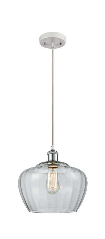 Innovations - 516-1P-WPC-G92-L - One Light Mini Pendant - Ballston - White Polished Chrome