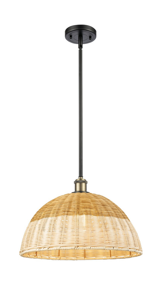 Innovations - 516-1S-BAB-NBD2-16-NAT - One Light Mini Pendant - Ballston - Black Antique Brass