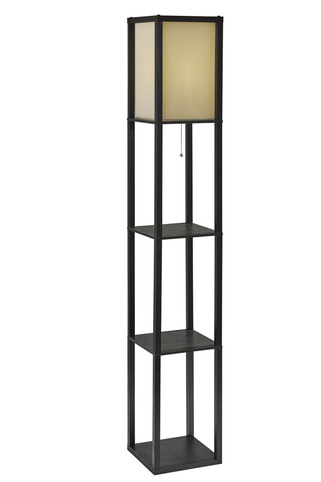 Adesso Home - 3138-01 - Floor Lamp - Wright - Black Wood Veneer On Mdf