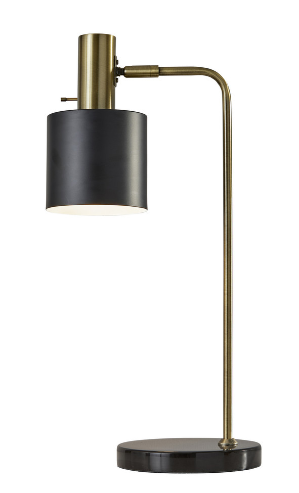 Adesso Home - 3158-01 - Desk Lamp - Emmett - Antique Brass & Black