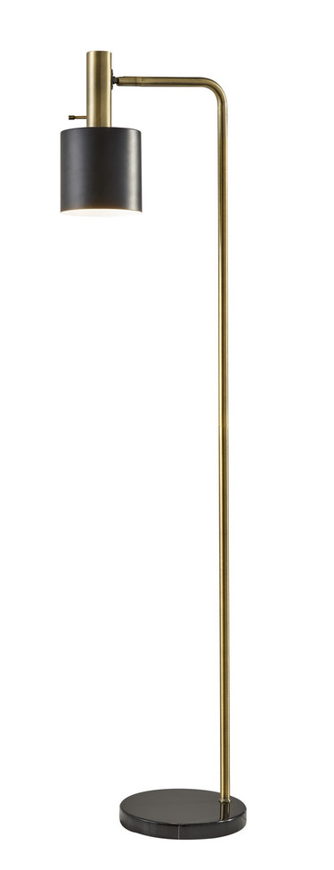 Adesso Home - 3159-01 - Floor Lamp - Emmett - Antique Brass & Black