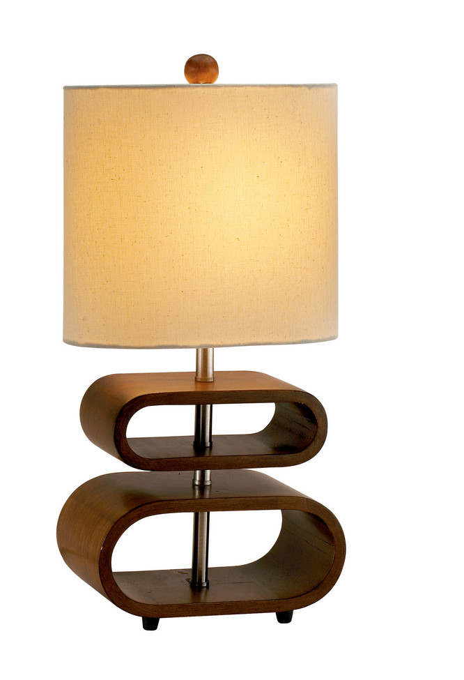 Adesso Home - 3202-15 - Table Lamp - Rhythm - Walnut Pvc Veneer On Mdf