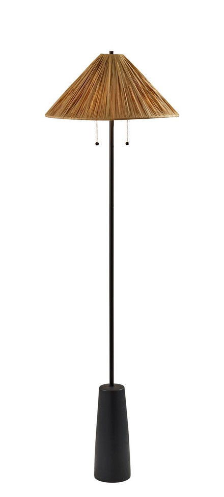 Adesso Home - 3246-01 - Two Light Floor Lamp - Waylon - Black