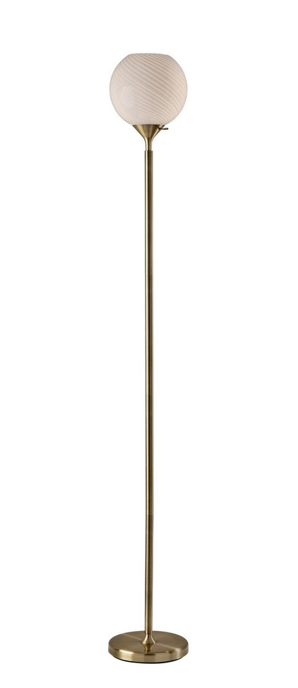 Adesso Home - 3265-21 - Torchiere - Swirl - Antique Brass