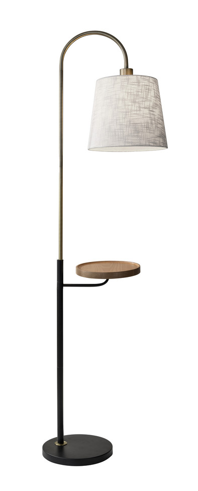 Adesso Home - 3408-21 - Floor Lamp - Jeffrey - Black/Antique Brass