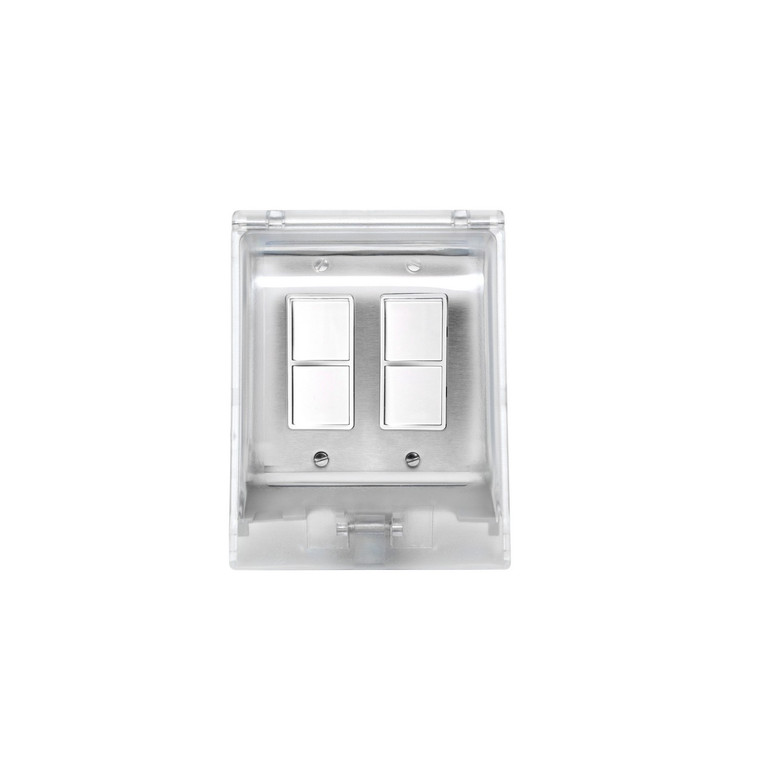 Eurofase - EFDOWPS - Surface Mount Dual Duplex Stack Switch - On/Off Switch - Stainless Steel