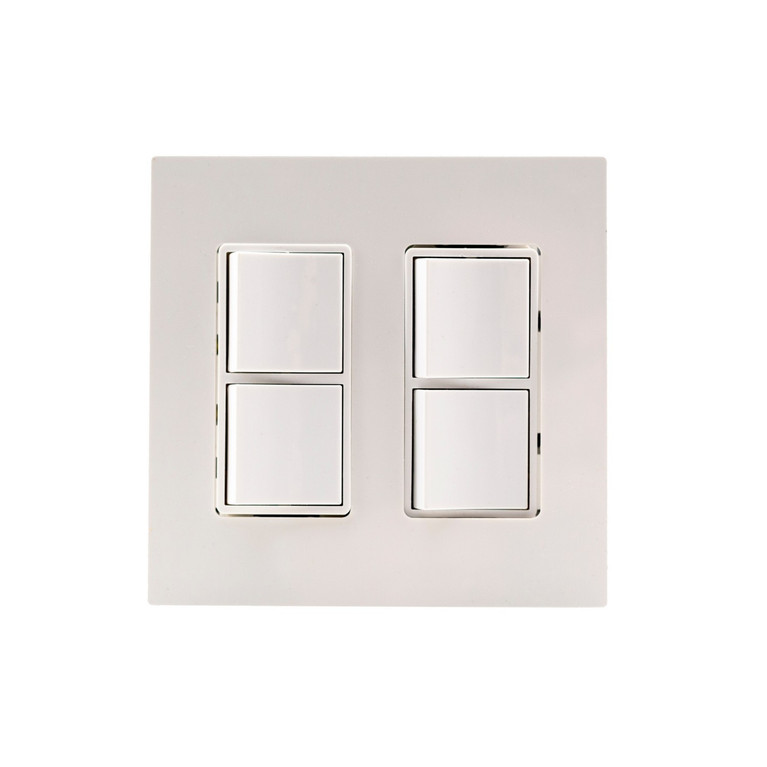Eurofase - EFDWPW - Dual Duplex Stack Switch - On/Off Switch - White