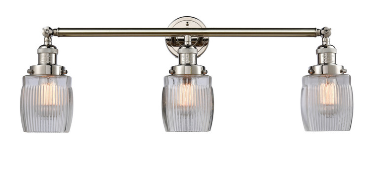 Innovations - 205-PN-G302 - Three Light Bath Vanity - Franklin Restoration - Polished Nickel