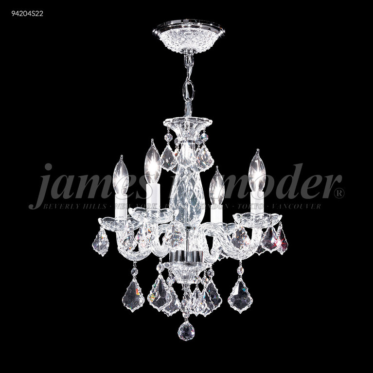 James R. Moder - 94204S22 - Four Light Pendant - Vienna - Silver