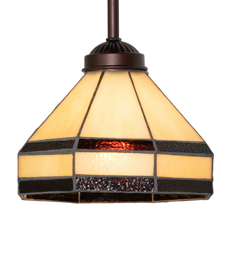 Meyda Tiffany - 130240 - One Light Pendant - Topridge - Mahogany Bronze