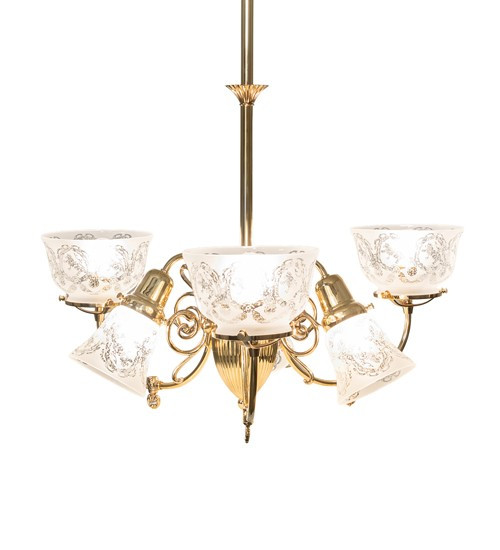 Meyda Tiffany - 263775 - Six Light Chandelier - Revival - Polished Brass
