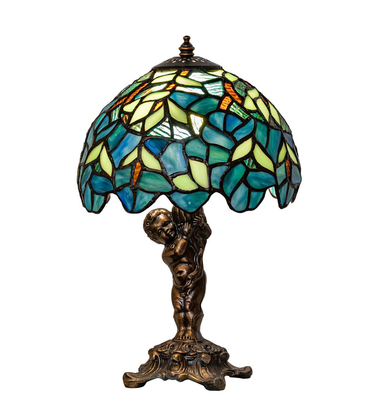 Meyda Tiffany - 282760 - One Light Accent Lamp - Nightfall Wisteria - Antique Brass
