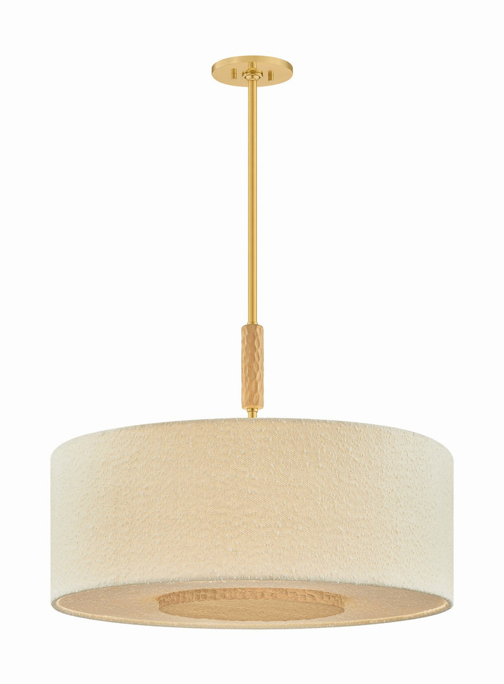 Mitzi - H1153704-AGB - Four Light Pendant - Miller - Aged Brass