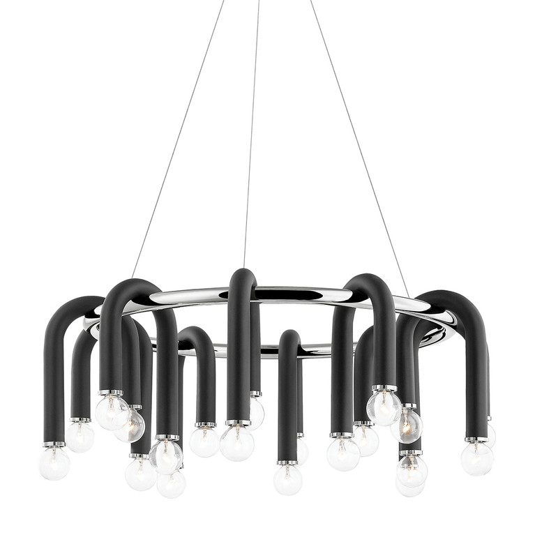 Mitzi - H382820-PN/BK - 20 Light Chandelier - Whit - Polished Nickel