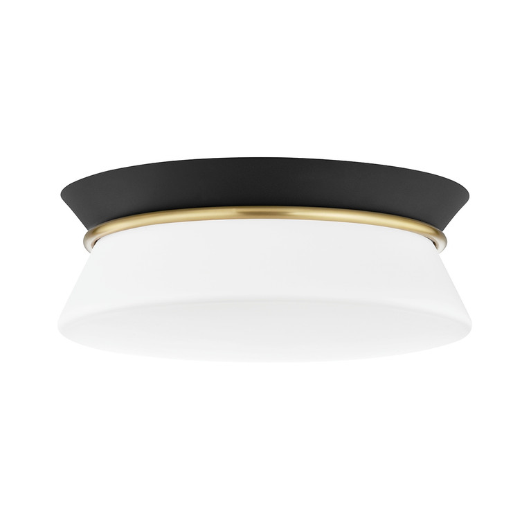 Mitzi - H425502-AGB/BK - Two Light Flush Mount - Cath - Aged Brass