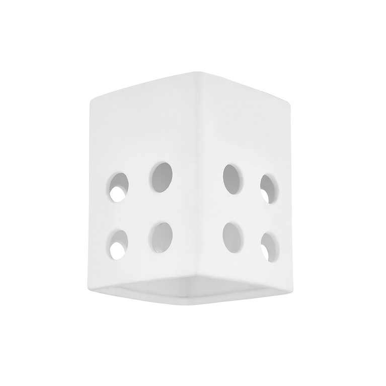 Mitzi - H474501A-AGB/CMW - One Light Flush Mount - Tatum - Aged Brass/Ceramic Raw Matte White
