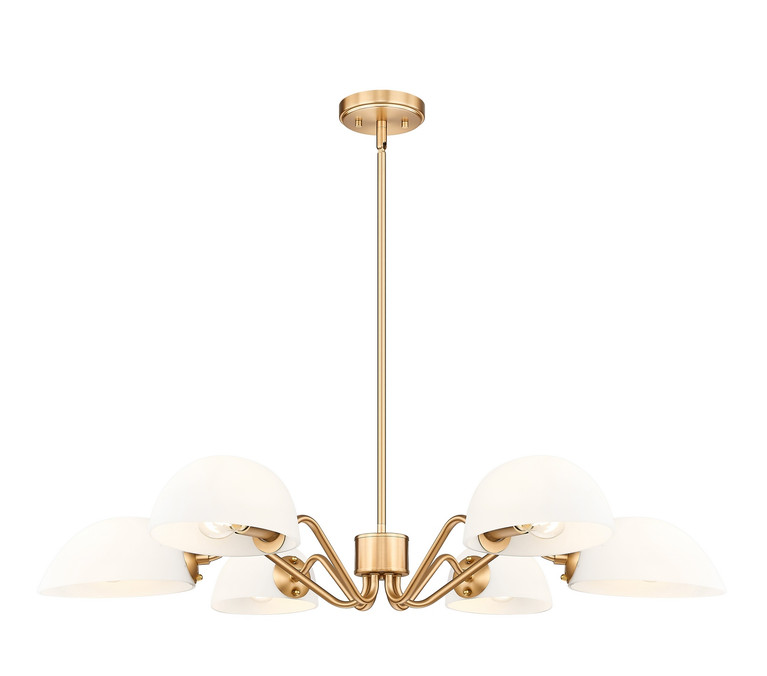 Z-Lite - 3048-6MGLD - Six Light Chandelier - Breton - Modern Gold