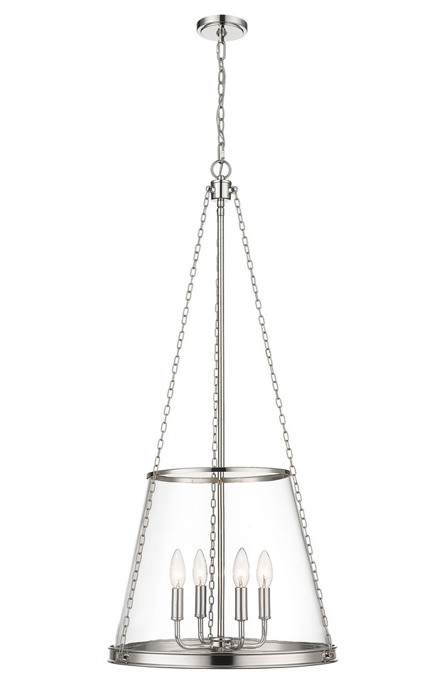 Z-Lite - 341P18-PN - Four Light Pendant - Prescott - Polished Nickel