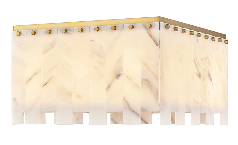 Z-Lite - 345F20-RB - Nine Light Flush Mount - Viviana - Rubbed Brass