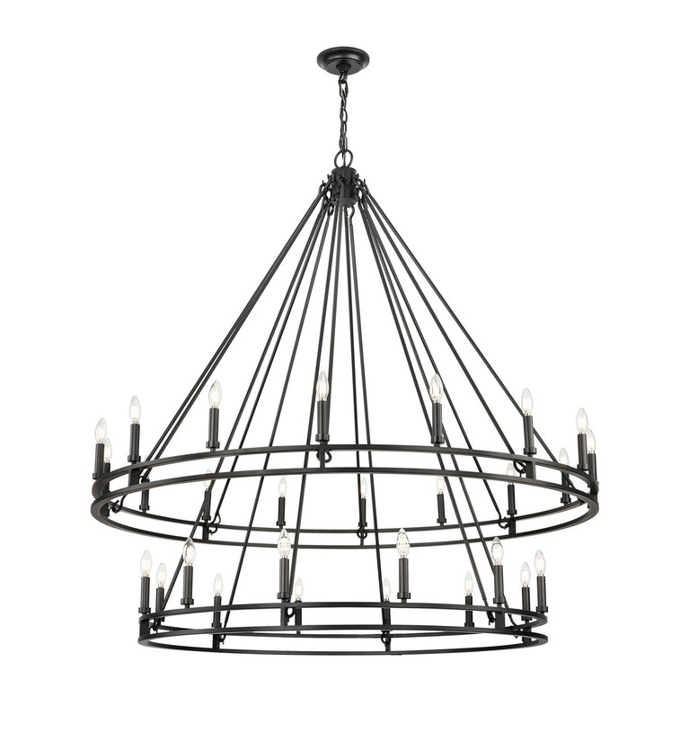Z-Lite - 4005-28MB - 28 Light Chandelier - Dennison - Matte Black