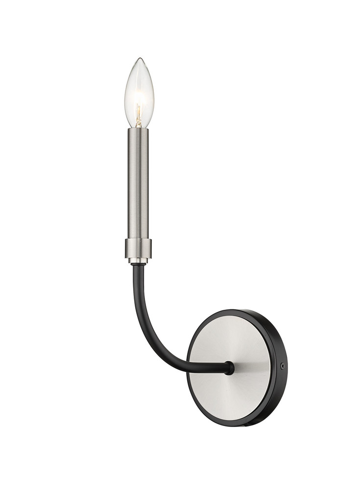 Z-Lite - 479-1S-MB-BN - One Light Wall Sconce - Haylie - Matte Black + Brushed Nickel