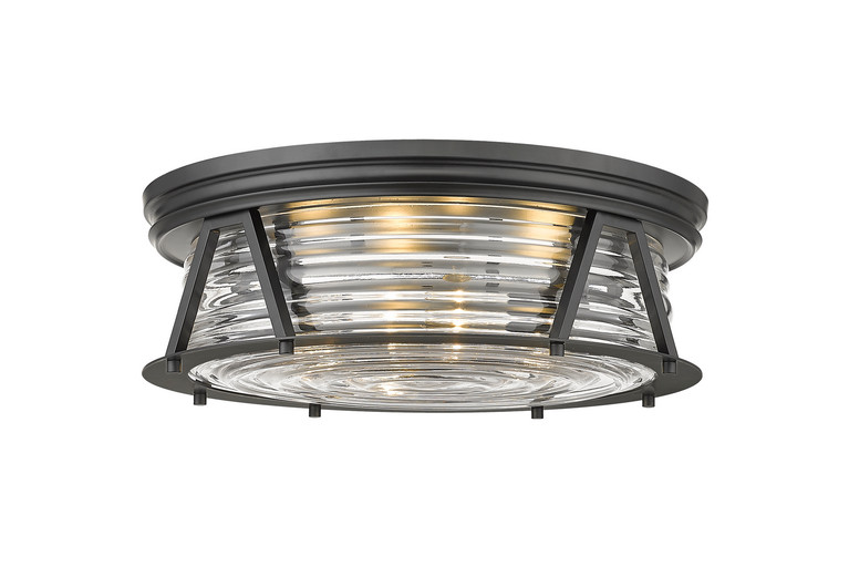 Z-Lite - 491F4-MB - Four Light Flush Mount - Cape Harbor - Matte Black