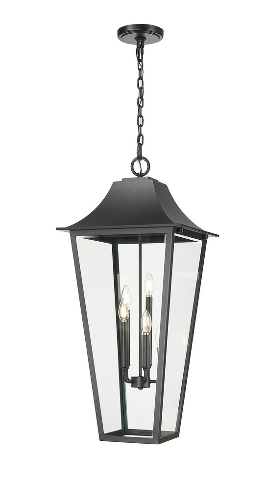 Z-Lite - 5008CHXXL-BK - Five Light Outdoor Chain Mount Ceiling Fixture - Gannon - Black