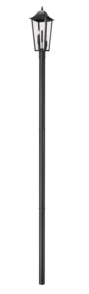 Z-Lite - 5008PHBR-5009P120-BK - Three Light Outdoor Post Mount Fixture - Gannon - Black