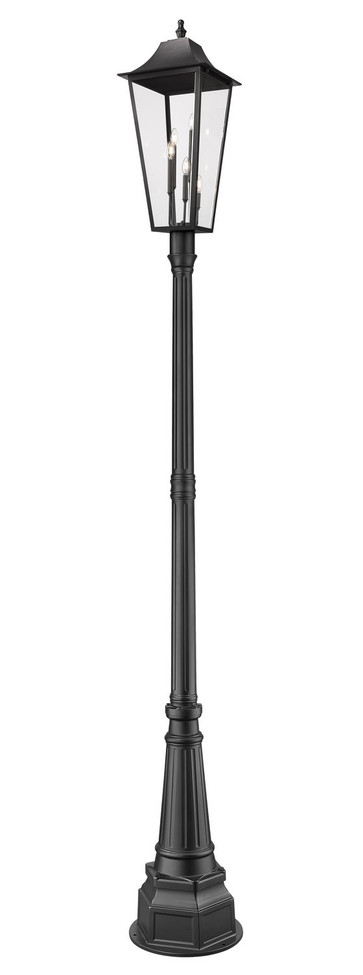 Z-Lite - 5008PHXLR-564P-BK - Three Light Outdoor Post Mounted Fixture - Gannon - Black