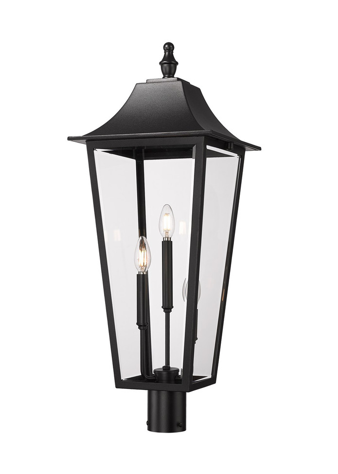 Z-Lite - 5008PHXLR-BK - Three Light Outdoor Post Mount Fixture - Gannon - Black
