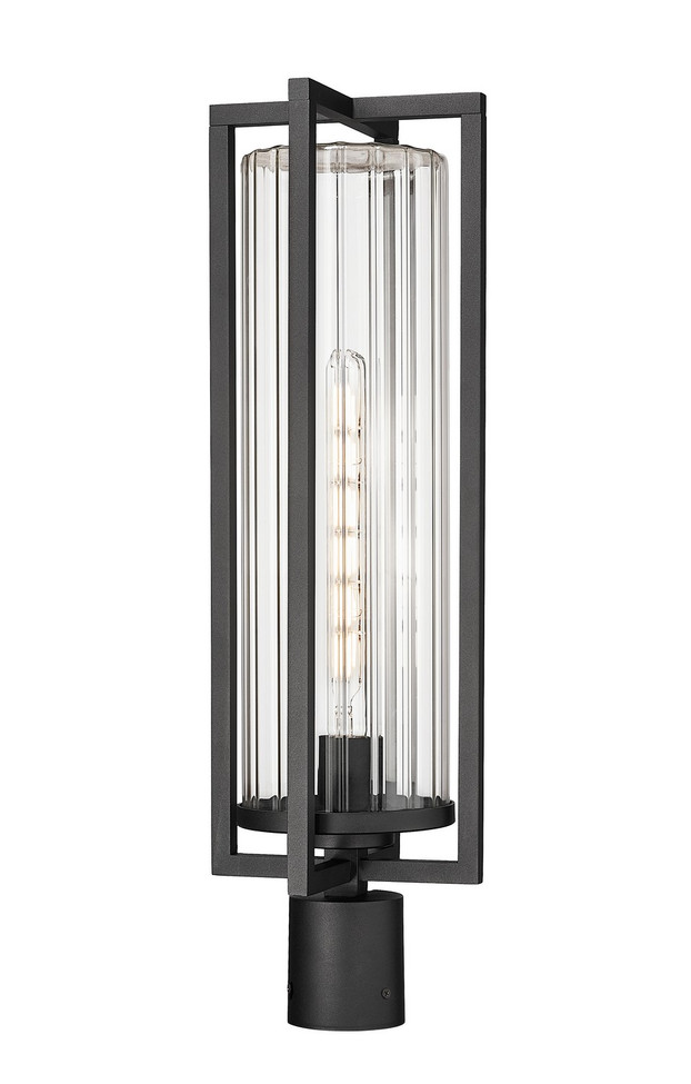 Z-Lite - 5013PHBR-BK - One Light Outdoor Post Mount Fixture - Aura - Black