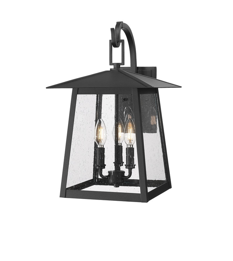 Z-Lite - 5015M-BK - Three Light Outdoor Wall Light - Rainer - Black