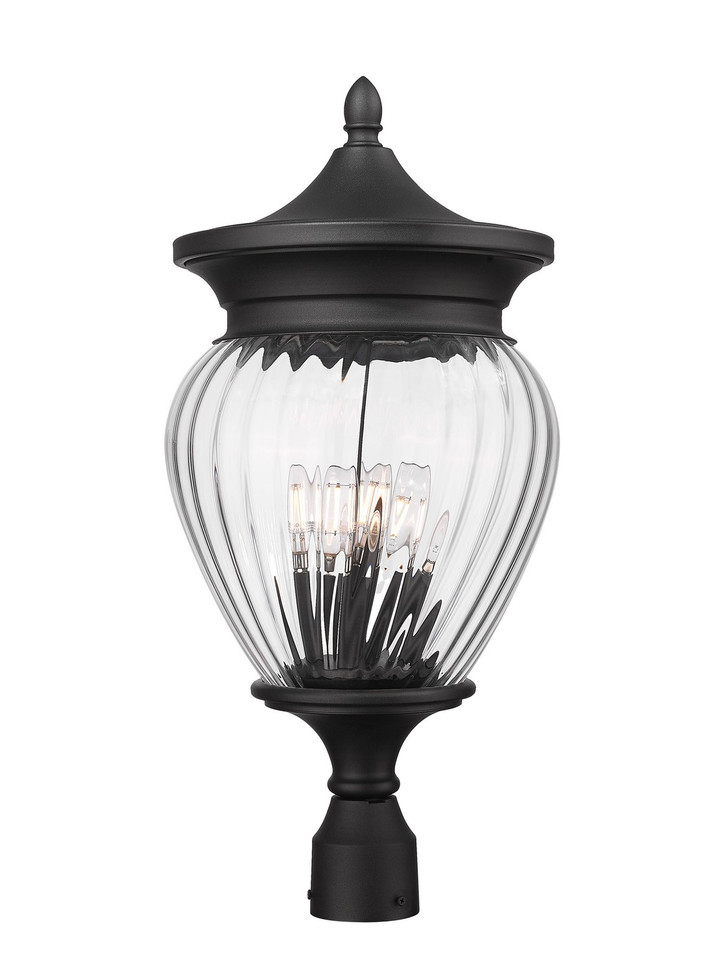 Z-Lite - 5016PHBR-BK - Four Light Outdoor Post Mount Fixture - Davina - Black